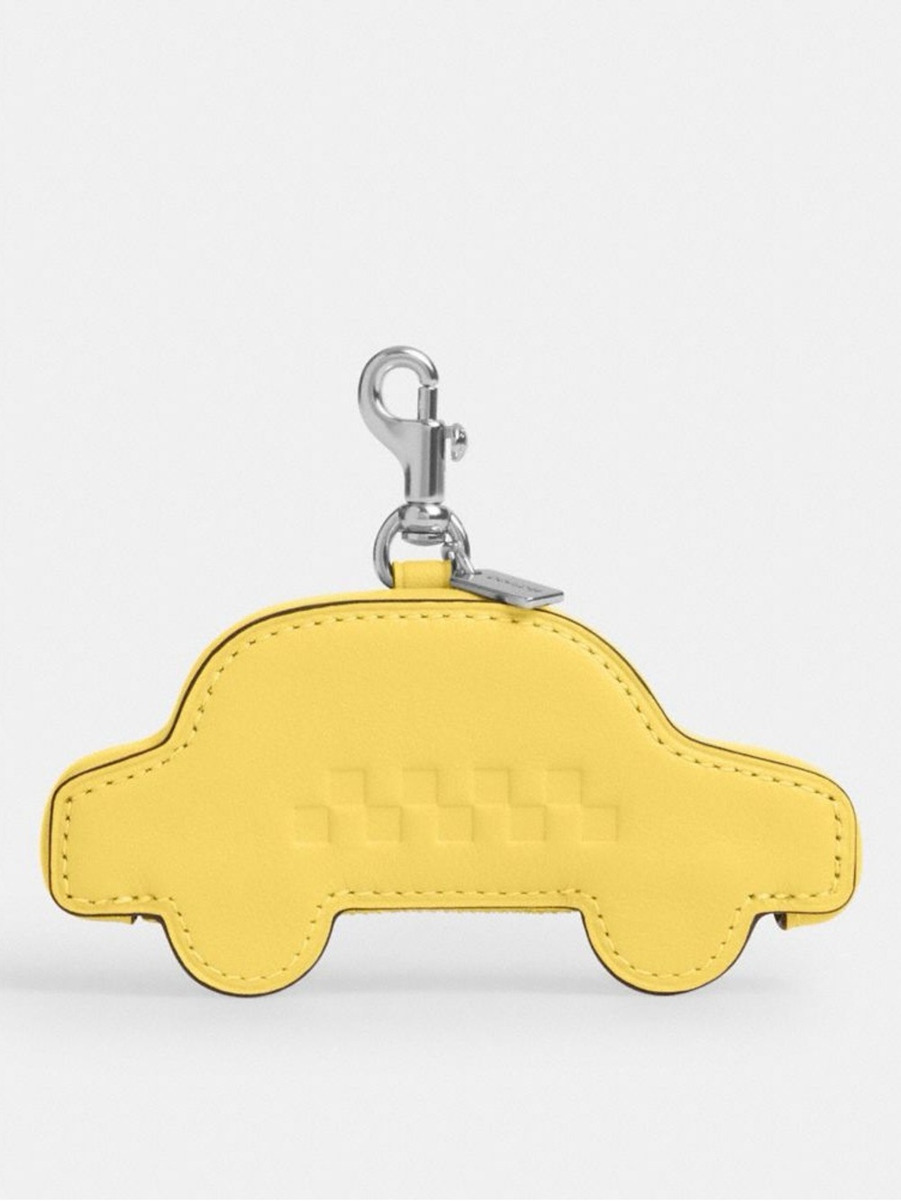 Coach NWT! Yellow Taxi Car Leather Coin Purse Bag Charm Key Chain - Picture 3 of 13